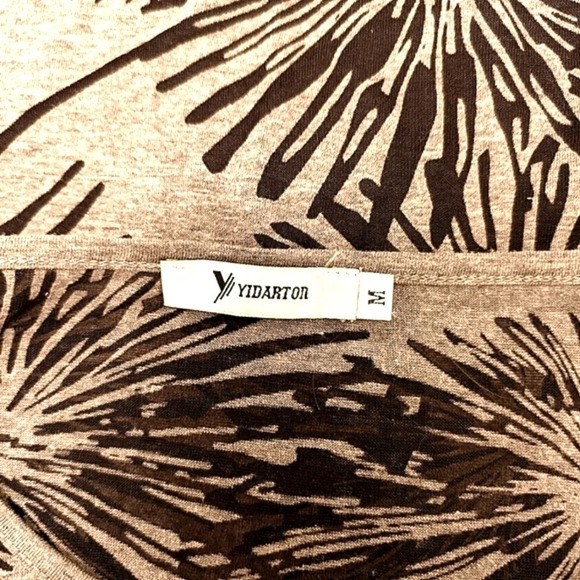 Yidarton Womens T-Shirt Size M Gray Short Sleeve Shirt Casual - Picture 4 of 4